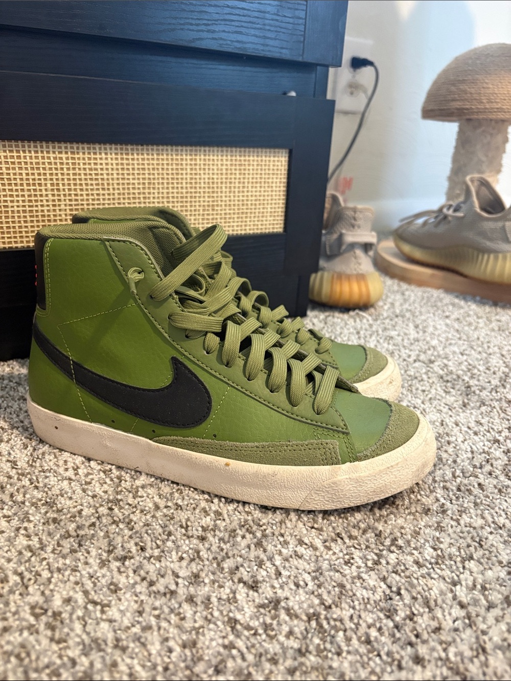 Nike Blazers Olive Green with Black